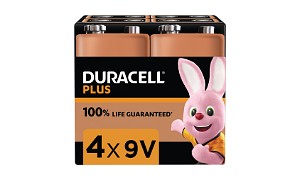 Duracell Plus Power 9V alkaline (4 st)